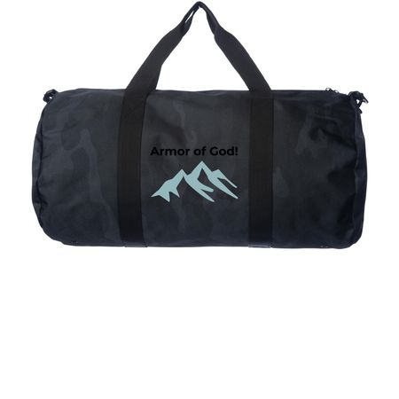Woman Of Faith, a Black Camo Day Tripper Duffel Bag