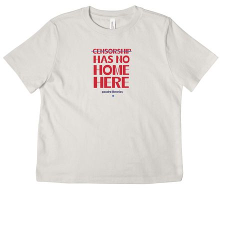 Censorship Has No Home Here - Women's Cut, a Vintage White Women's Heavyweight Tee