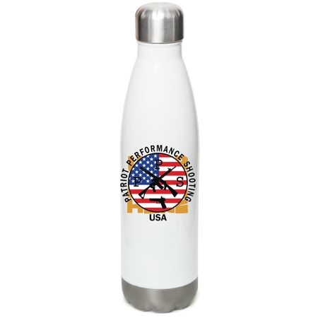 Keep your liquids cold on range days, a White Stainless Steel Water Bottle