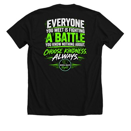 The Battles You Don?t See, a Solid Black Blend Premium Unisex Tee (back-view)