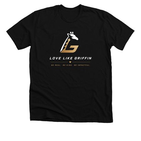 Griffin?s Impact, a Solid Black Blend Premium Unisex Tee