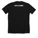Sexy, Sober, Smart, Savage, a Solid Black Blend Premium Unisex Tee (back-view)
