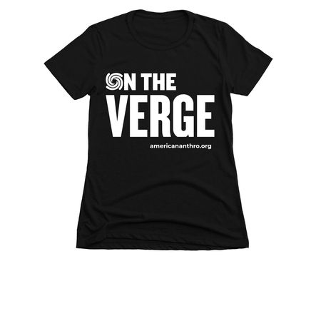 On the Verge T-Shirts & Sweatshirts, a Black Women's Slim Fit Tee