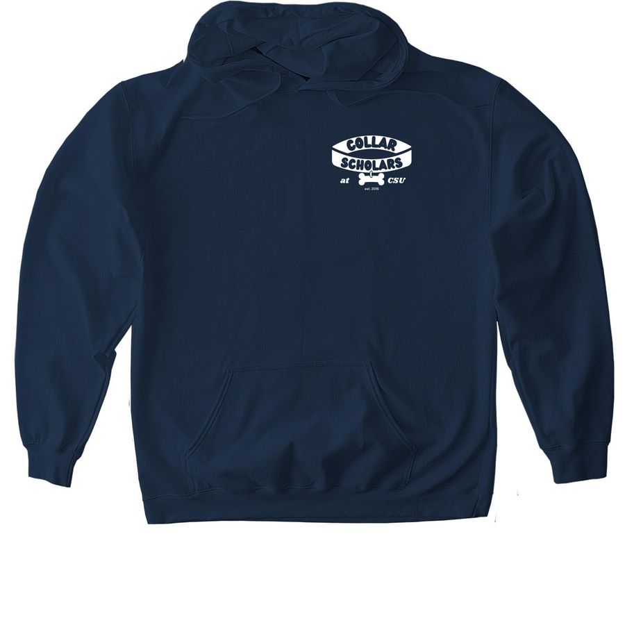 26-27 Merch Line (front design only)&nbsp;, a Navy Gildan Softstyle Pullover Hoodie