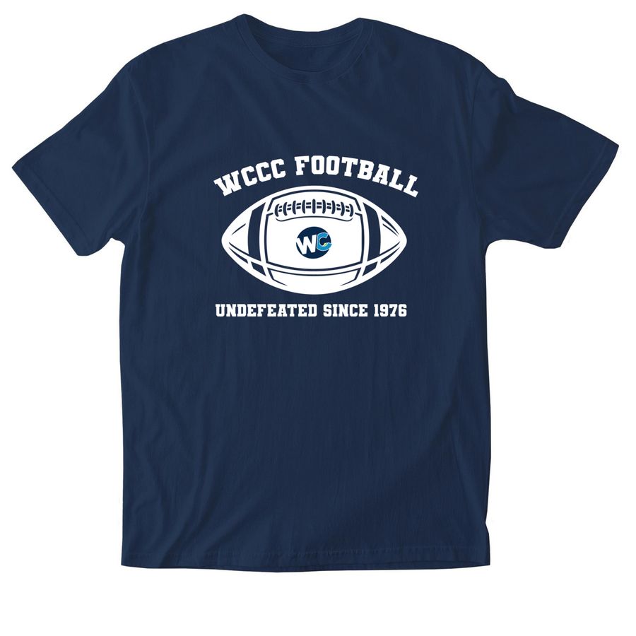 Warren County Career Center Football, a Navy Softstyle Cotton Tee