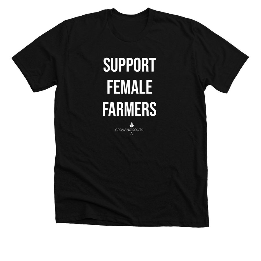 Support Female, a Solid Black Blend Premium Unisex Tee