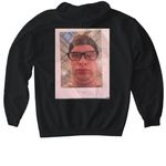&nbsp;the shirt, a Black Gildan Softstyle Pullover Hoodie (back-view)