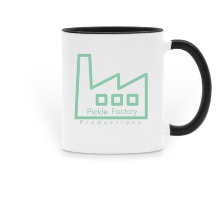 Pickle Factory Coffee Mug, a Black Two-Tone Ceramic Mug