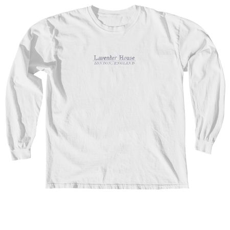 Lavender House, a White Comfort Colors Long Sleeve Tee