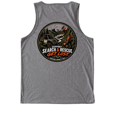Lost, Graphic, 2-Sided, a Aluminum Grey Allmade Eco Triblend Tank