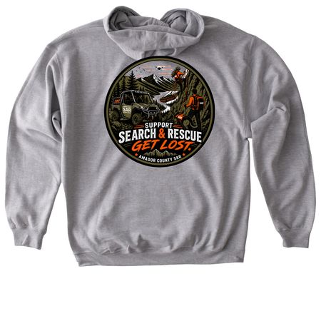 Lost, Graphic, 2-Sided, a Sport Grey Gildan Softstyle Pullover Hoodie