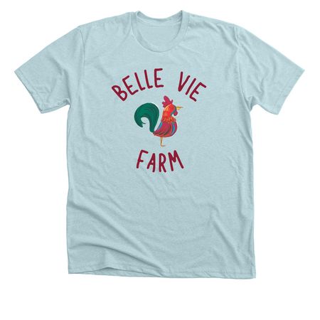 Support Belle Vie Farm, a Heather Ice Blue Premium Unisex Tee