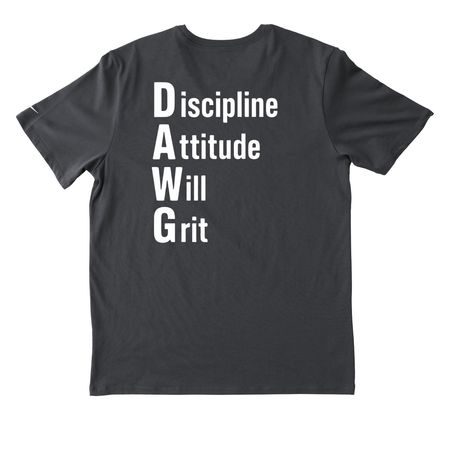 D.A.W.G, a Anthracite Nike Dri-FIT Jersey Blend Performance Tee (back-view)