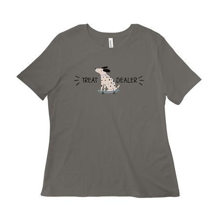 Dalmatian treat dealer, a Asphalt Women?s Relaxed Cotton Tee