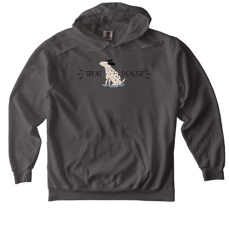 Dalmatian treat dealer, a Pepper Comfort Colors Pullover Hoodie