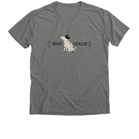Dalmatian treat dealer, a Deep Heather Premium V-Neck Tee