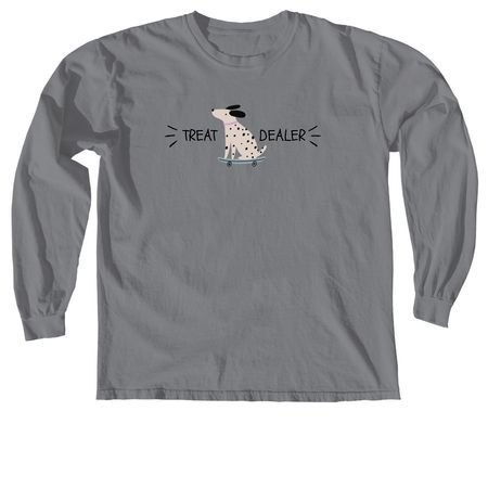 Dalmatian treat dealer, a Granite Comfort Colors Long Sleeve Tee