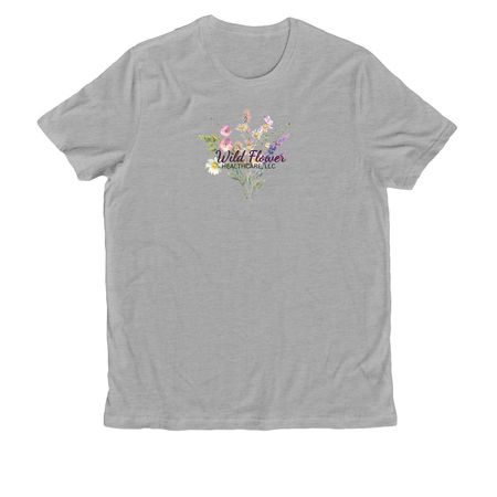 Wild Flower Healthcare Swag, a Granite Grey Heather Allmade Organic Cotton Unisex Tee