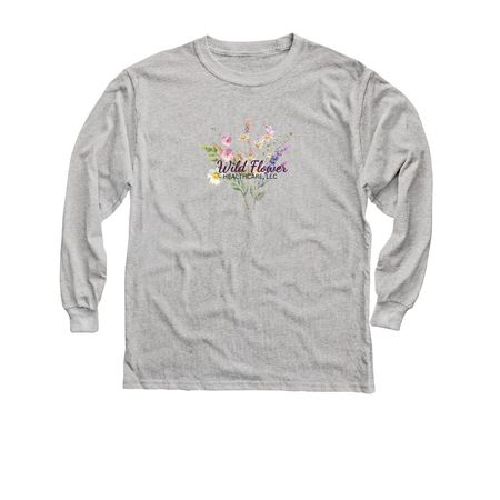 Wild Flower Healthcare Swag, a Sport Grey Youth Long Sleeve Tee