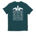 Protect Our Sea Turtles #CleanDarkFlat, a Deep Sea Green Allmade Organic Cotton Unisex Tee (back-view)
