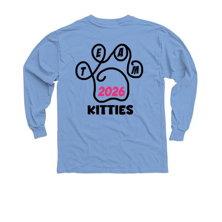TeamKitties2026, a Carolina Blue Youth Long Sleeve Tee