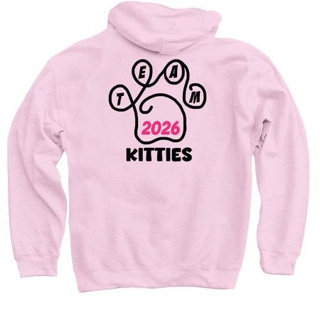 TeamKitties2026, a Light Pink Pullover Hoodie