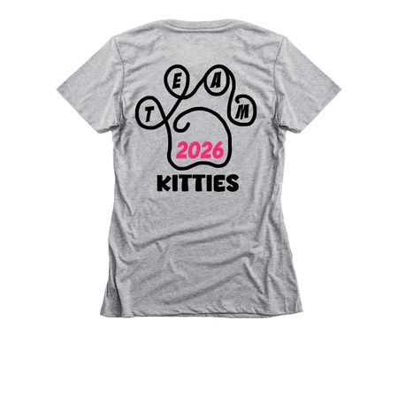 TeamKitties2026, a Dark Heather Grey Women's Slim Fit Tee