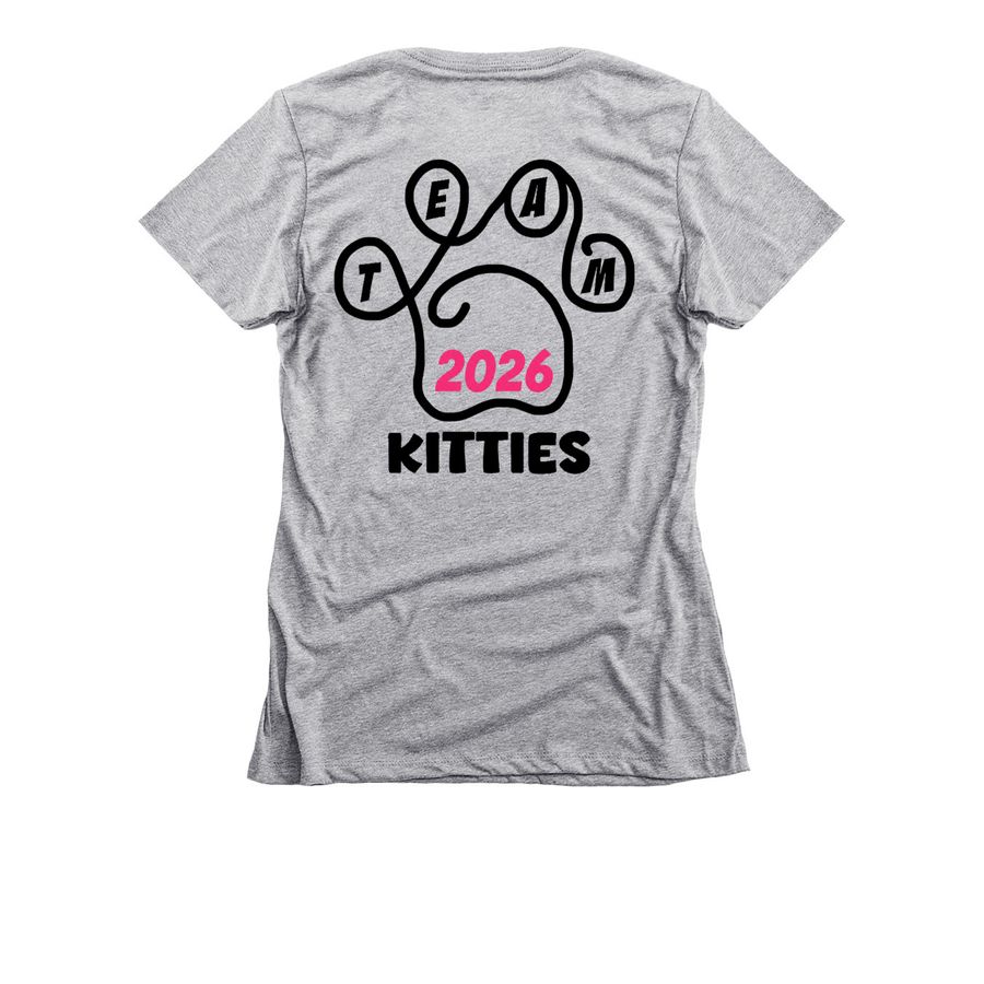 TeamKitties2026, a Dark Heather Grey Women's Slim Fit Tee