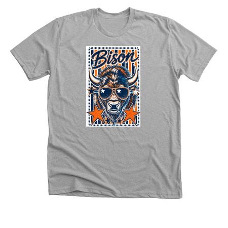 Bernie Bison Superstar, a Athletic Heather Premium Unisex Tee