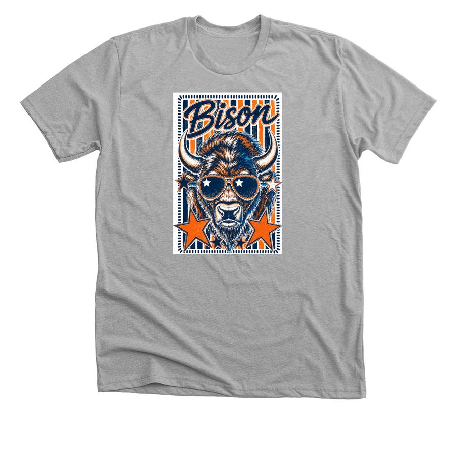 Bernie Bison Superstar, a Athletic Heather Premium Unisex Tee