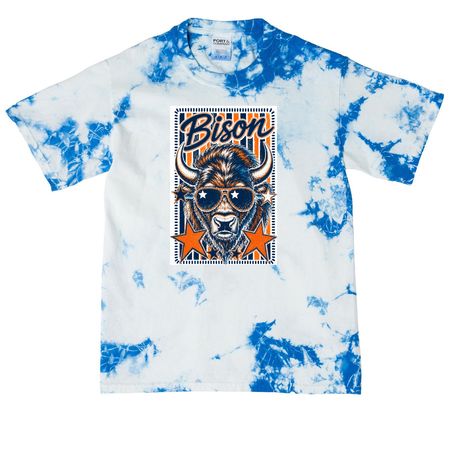 Bernie Bison Superstar, a True Royal Youth Crystal Tie Dye Tee