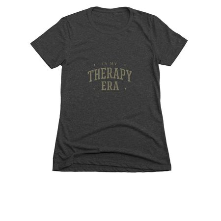 In My Therapy Era, a Charcoal Women's Slim Fit Tee