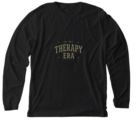 In My Therapy Era, a Solid Black Blend Premium Long Sleeve Tee