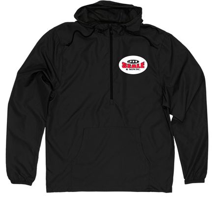Jackets, a Black Quarter-Zip Windbreaker