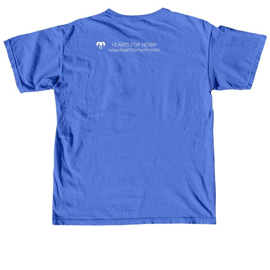Awareness Tees, a Flo Blue Comfort Colors Unisex Tee (back-view)