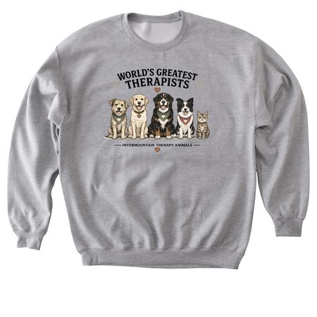 World's Greatest Therapists, a Sport Grey Softstyle Crewneck Sweatshirt