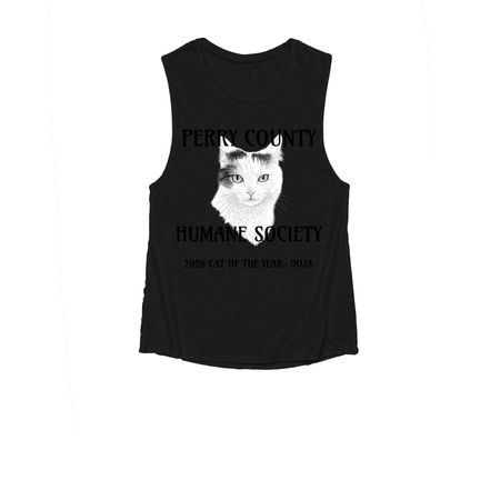 2026 CAT OF THE YEAR, a Black Women's Muscle Tank