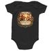 Baby Onesie, a Black Infant Onesie (back-view)