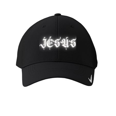 JESUS, a Black Printed Nike Dri-FIT Legacy Performance Cap