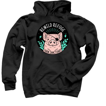 Petunia Logo Campaign, a Black Pullover Hoodie