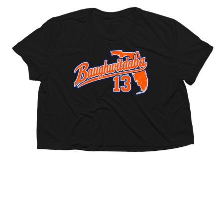 Baughwitdaba Swamp Collection&nbsp;, a Black Women?s Flowy Cropped Tee