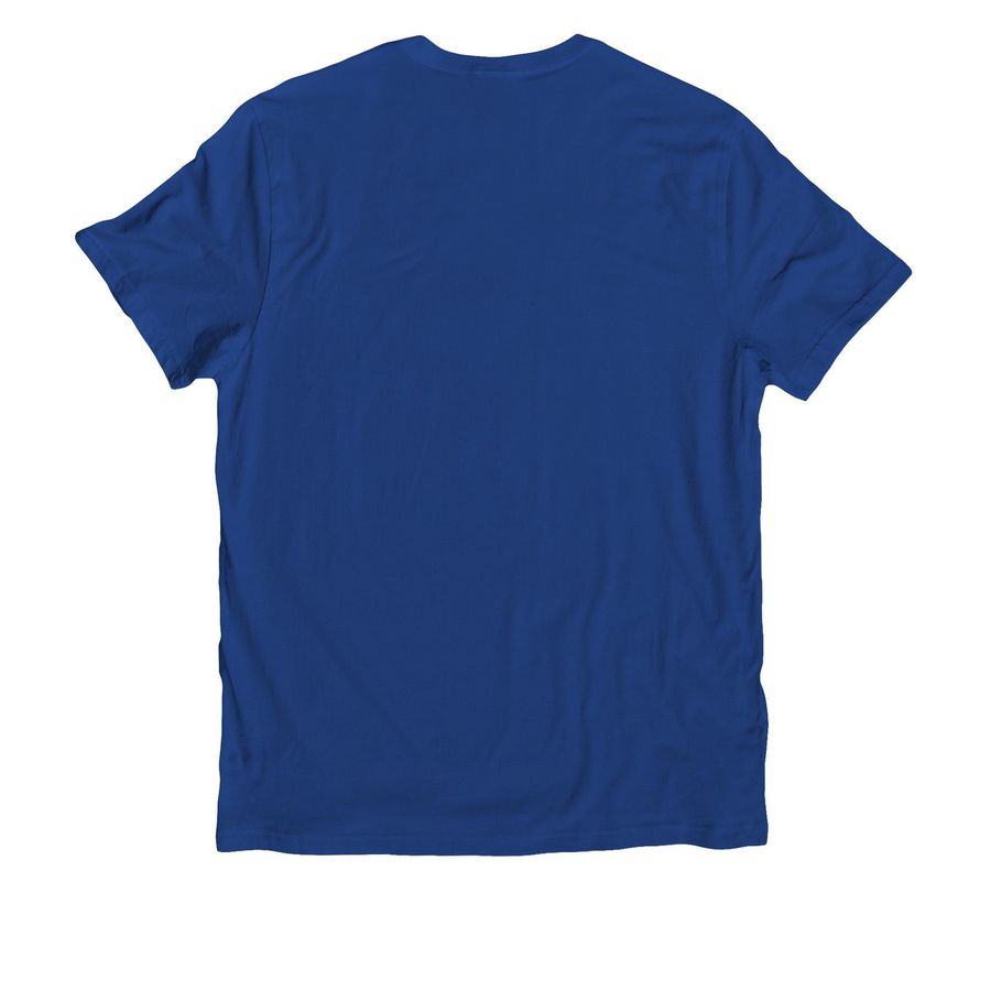 The Bower tees for trails, a Andromeda Blue Allmade Organic Cotton Unisex Tee (back-view)
