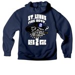 STLFD Rescue 2 - B, a Navy Premium Heavyweight Pullover Hoodie (back-view)