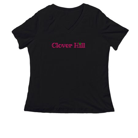Clover Hill, a Black Women's Relaxed V-Neck Tee