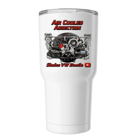 30 oz. Air Cooled Addict Tumbler!, a White Insulated Tumbler