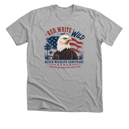 Red, White, and Wild, a Athletic Heather Premium Unisex Tee