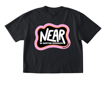 Pink Logo Fun Shirt, a Black Comfort Colors Boxy Tee