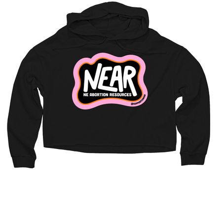 Pink Logo Fun Shirt, a Black Women?s Lightweight Cropped Hoodie