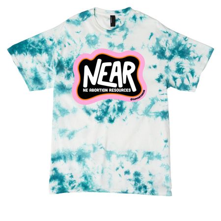 Pink Logo Fun Shirt, a Teal Crystal Tie Dye Tee