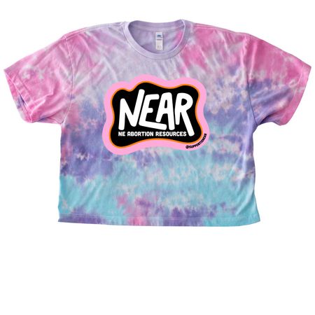 Pink Logo Fun Shirt, a Cotton Candy Women's Tie Dye Cropped Tee